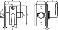 Dulimex DX Insteekgrendel Standaard met Sluitplaat DM50 BD70 Vernikkeld DRB1050 SCP