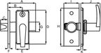 Dulimex DX Insteekgrendel Standaard met Sluitplaat DM50 BD70 Vernikkeld DRB1050 SCP