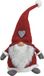 G. Wurm Pluche kerst gnome - wit/rood/grijs - H40