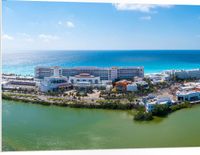 Merkloos / Sans marque PVC Schuimplaat - Lange Boulevard van Laguna Del Condado in San Juan, Puerto Rico - 100x75 cm