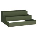 VidaXL Plantenbak Olijf Staal 90 x 35 cm