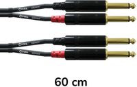 Cordial CFU 0.6 PP Dubbel-jackkabel 0,6 m Zwart
