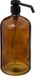 5Five Zeeppompje/dispenser - glas - bruin - 1 liter