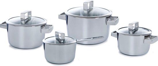 BK Conical Deluxe Pannenset - 4-delig - RVS