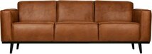 WOOOD Statement 3-Seater Sofa - Ecoleer - Cognac - 230x93x77 cm