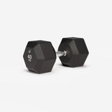 Haltère d'entraînement croisé et de musculation Dumbbell hexagonale 40 kg, noir