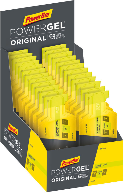 PowerBar PowerGel Original Sportvoeding met basisprijs Lemon-Lime 24 x 41g geel/zwart