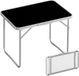 Relaxdays Campingtafel inklapbaar - 68,5x70x50 cm - lichtgewicht - zwart