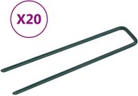 vidaXL Kunstgraspennen - 20 stuks - U-vormig - IJzer