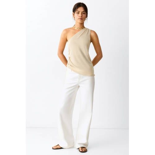 MANGO TEEN low waist wide leg jeans - wit