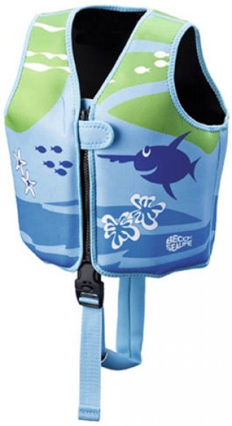 Beco Sealife - Zwemvest kind - Drijfvest - 18-30 kg - Maat M - Blauw/Groen
