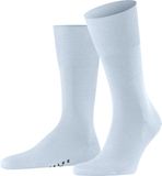 FALKE Airport eenkleurig wol katoen sokken heren blauw - maat 43-44
