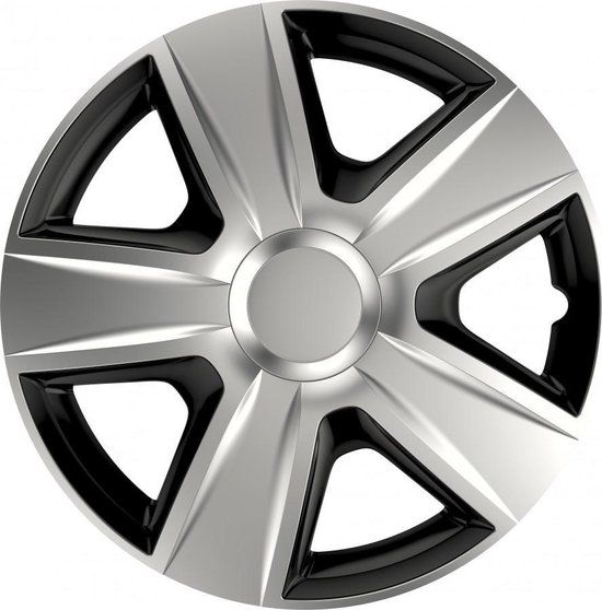 Versaco Esprit - Wieldoppen - Zwart/Zilver - 16 inch - 4 stuks