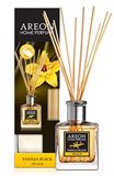 AREON Home Parfum Reed Diffuser 150 ml VANILLA ZWART + 10 Rotan Riet
