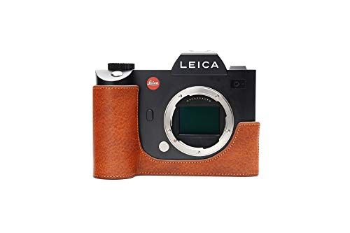Zakao Leica SL Case - Echt Lederen Half Camera Case Bag Cover - LavaBrown
