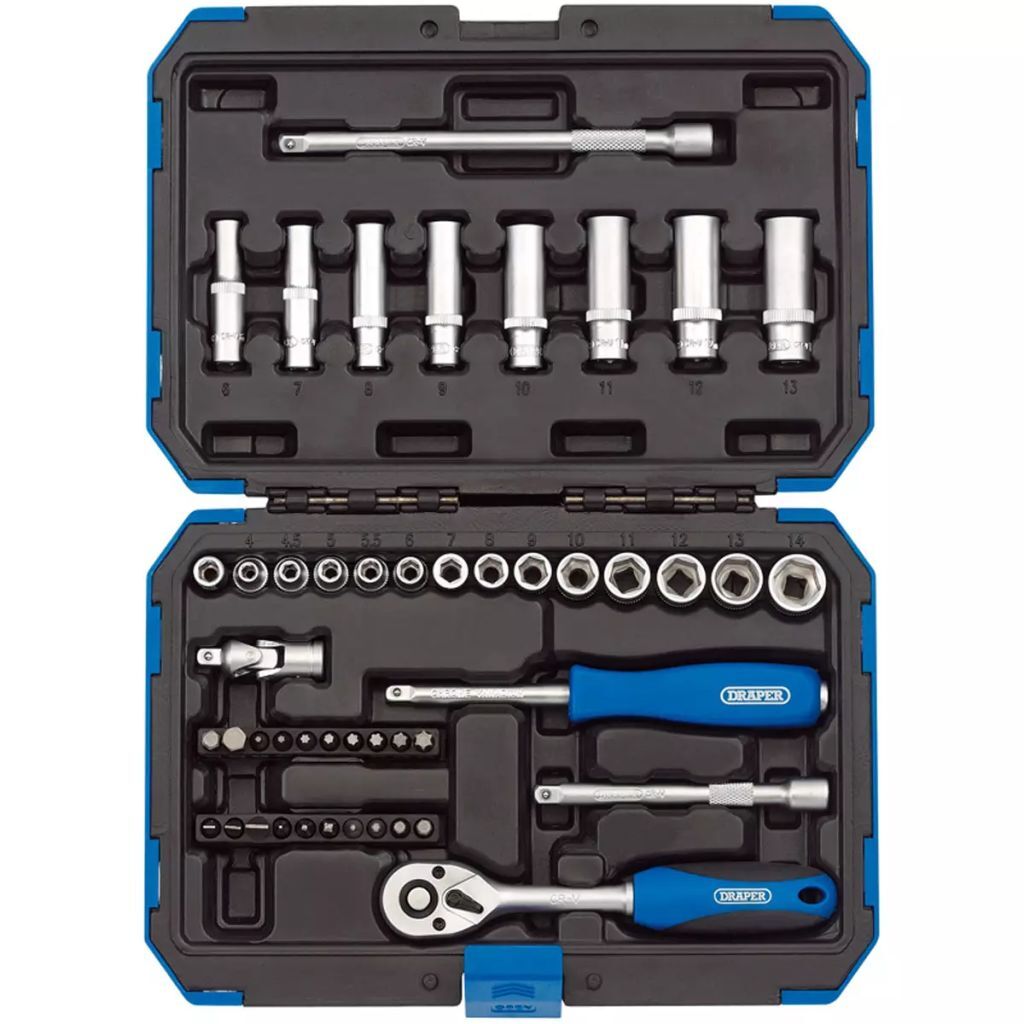 Draper Tools Metrische dopsleutel set 1/4 47-delig 16355