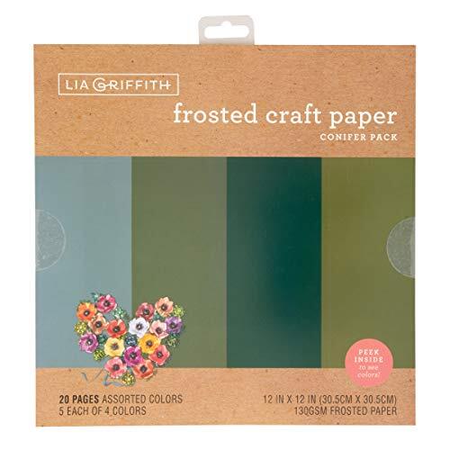 Lia Griffith LIA Craft Weefsel, Conifer-Blues, 12"x 12"