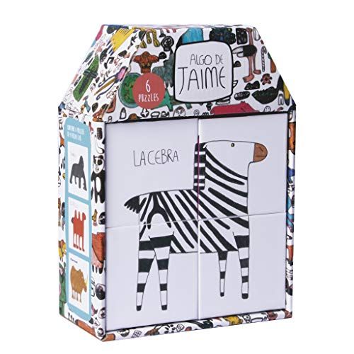 Apli Kids Jaime 18314 puzzel met 4 dobbelstenen, voor 6 dieren