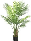 HOMCOM Kunstmatige Palmboom Kunststof, cement Ø16,5 cm x 120 cm hoog Groen