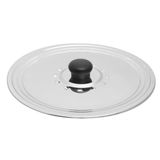 Secret de Gourmet universele pannendeksel - voor pannen met Dia 22/24/26 cm - kookpannen - spatdeksel - zilver