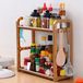 Sans marque Étagère de rangement multifonctionnelle et organisateur d'évier à deux niveaux