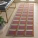 Safavieh Modern tapijt voor woonkamer, eetkamer, slaapkamer - Genre Collection, korte pool, rood en beige, 62 x 240 cm