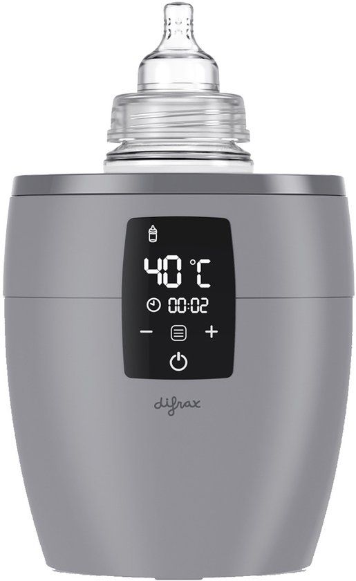 Difrax Flessenwarmer - Grijs/Zwart