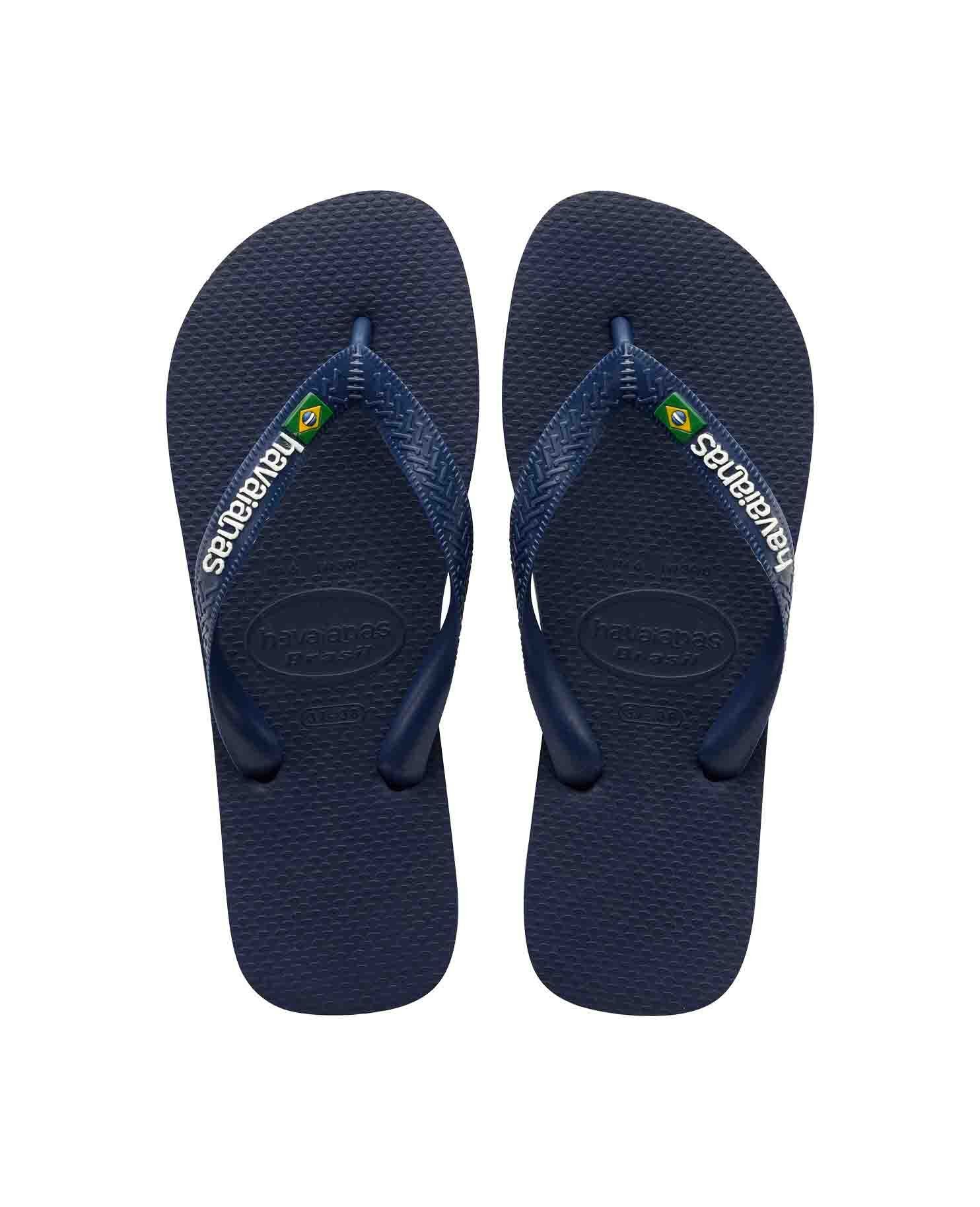 Havaianas Brasil Logo Blauw Navy