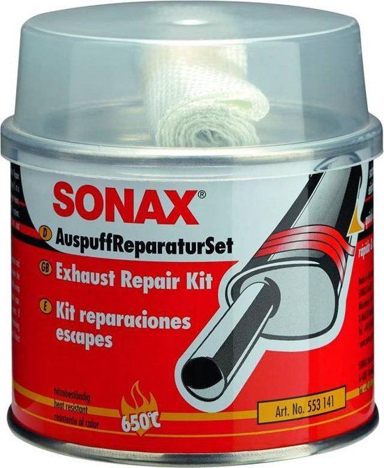 Sonax Professionele Uitlaat Reparatiekit met 1 m glasvezeldoek, 200 g