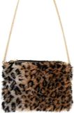 Merkloos Verkleed handtas - luipaard/panter print - dames - pluche - foute party/carnaval - tasje - verkleedaccessoires
