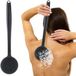 Shenzhen Haorui Industrial Technology Co., Ltd. Brosse de douche exfoliante à long manche - Noir