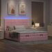 Prolenta Maison Exclusive - Ottomaans bedframe met matrassen, roze, 160x200 cm, fluweel