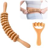 Generisch Set van 2 massage rollers, fascieroller, triggerpointroller, Gua Sha schraper, massageapparaat voor spierontspanning in de nek, benen en rug