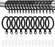 Merkloos / Sans marque Dailygoods Gordijnringen 100 Stuks Zwart Metaal 33 mm