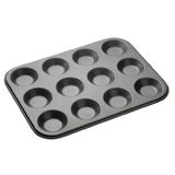 MasterClass bakplaat voor mince pies met 12 vakjes, met PTFE-, PFOA- en BPA-vrije antiaanbaklaag, robuust 1 mm dik koolstofstaal, 32 x 24 cm jamtaartvorm