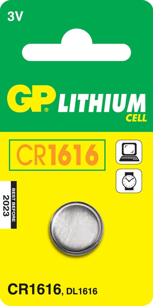 GP Batteries Lithium Cell CR1616 - 3V - 1pc