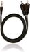 RCA D1C84012 Prise Jack / Câble audio Cinch [2x fiche Cinch - 1x prise Jack mâle 3,5 mm] 0,50 m Noir