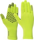 Waterdichte GripGrab Waterproof Knitted Thermo Fietshandschoenen Waterdichte Gebreide Regen Fiets Handschoenen - Geel Hi-Vis - Unisex - Maat M/L