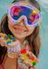 BLING2O Masque de natation Enfants - Candy Cub - Masque de plongée - Anti-buée - Protection UV - Multicolore