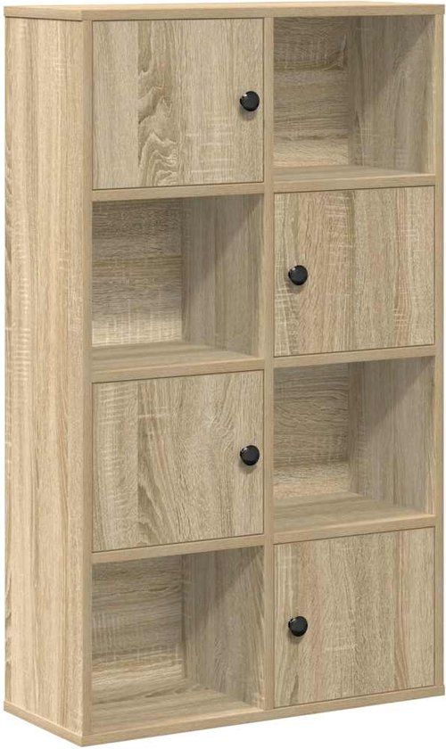 vidaXL Boekenkast 60x24x101,5 cm bewerkt hout sonoma eikenkleurig