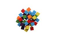 GLOREX Houten kubussen, meerkleurig, 15 mm