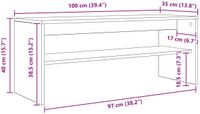 vidaXL TV-kast Sonoma grijs 100 x 35 x 40 cm
