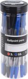 Merkloos / Sans marque 20x stuks balpennen rood/zwart/blauw 14 cm