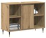 Armoire de salle de bain en bois de chêne avec miroir 80 x 33 x 60 cm