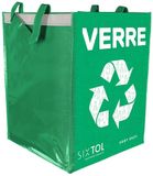 SIXTOL Sort Easy Verre, afvalscheidingszakken, glas, 30 x 30 x 40 cm, 36 liter