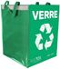 SIXTOL Sort Easy Verre, afvalscheidingszakken, glas, 30 x 30 x 40 cm, 36 liter