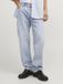 JACK&JONES Heren Jeans W33 X L30 Blauw Loose Fit Biologisch Katoen