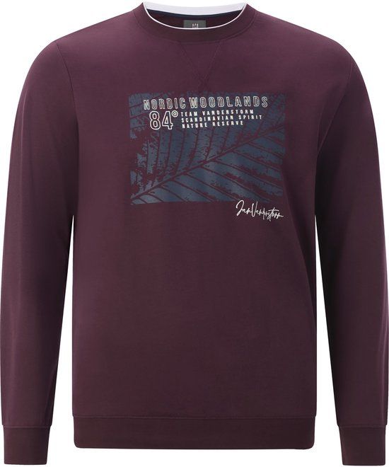 Jan Vanderstorm heren Sweatshirt - 72/74 - donkerlila - Plus Size