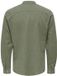 Only & Sons Chemise Onscaiden Ls Solid Linen Mao Shirt 22019173 Swamp Hommes Taille - XS