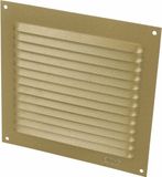 Amig Ventilatierooster/muurrooster - 150 x 150mm - aluminium - goud - schoepenrooster